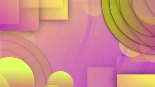 Colorful Geometric Shapes Abstract Motion Background