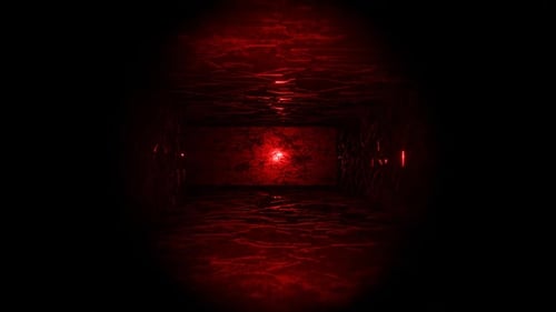 Red Flashlight In The Dark Sci Fi Background Loop Animation In Hd