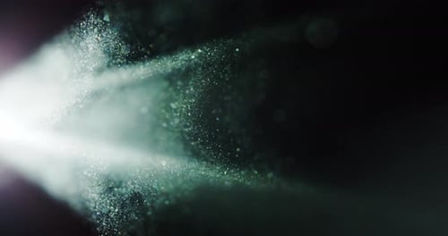 Dust Particles Drift In Bright Projector Light