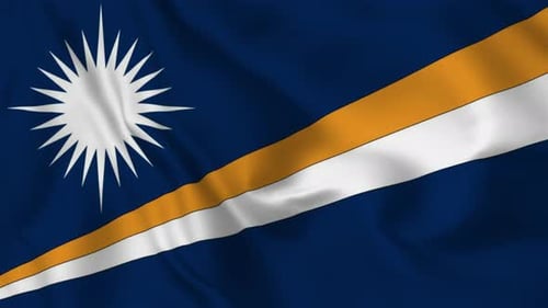 Marshall Islands Flag Waving Animation