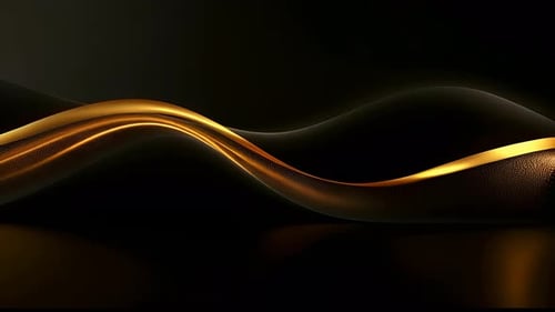 Abstract Luxury Golden Waves Flowing Background Animation