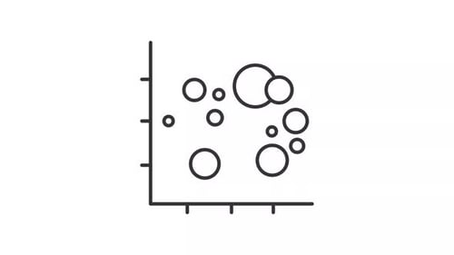 Animated bubble chart icon