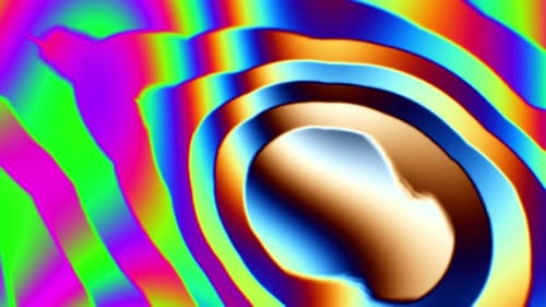 Vibrant Fluid Abstract Motion Background Loop with Psychedelic Colors