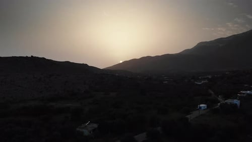 Mountain landscape during sunset