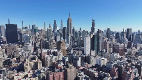 New York Skyline At Manhattan In New York United States.