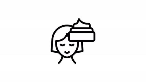 Minimalist Beauty Skincare Product Icon Animation