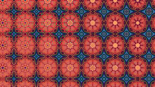 Dynamic Colorful Kaleidoscope Geometric Pattern Background