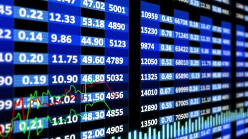 Stock market trend of animation background.
