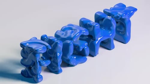 Fluid Fight Text Blue