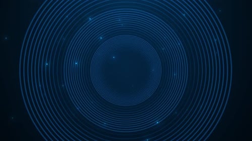 Science and Technology Futuristic Abstract Background with Glowing Blue Circles