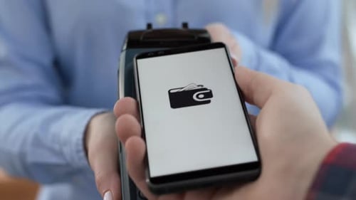 Moderne Transaktion für mobile Zahlungen im Einzelhandel