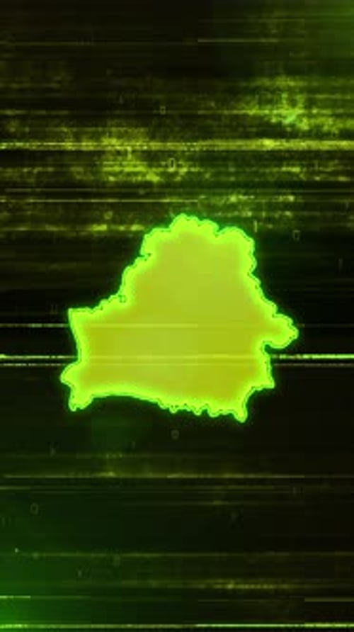 Belarus Digital Futuristic Glitch Map