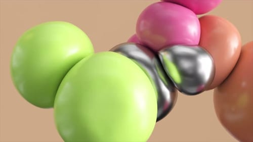 Soft Abstract Fluid Shapes Colliding and Morphing Animation