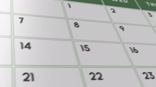 Happy easter animation reminder in calendar.