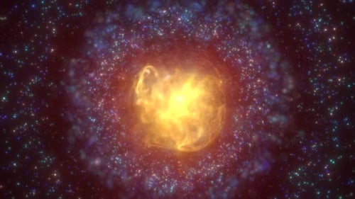 Dynamic Cosmic Nebula Energy Core Background Animation