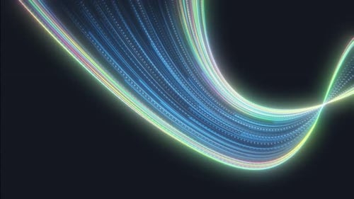 Abstract Futuristic Glowing Lines Background Loop