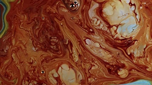 Abstract Fluid Background with Swirling Colors and Bubbles