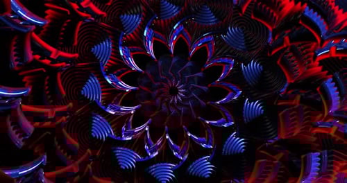 Animation en boucle de tunnel de couleur abstraite 4K VJ 17