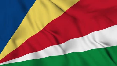Seychelles National Flag Waving Animation
