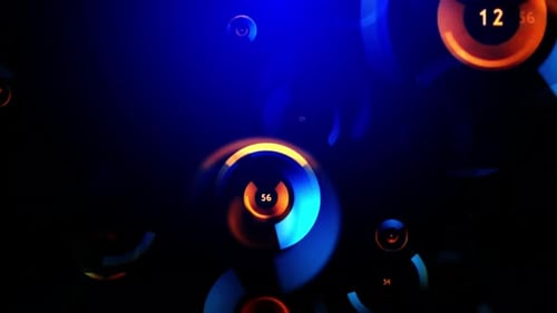 Bucle de fondo de tecnología digital azul