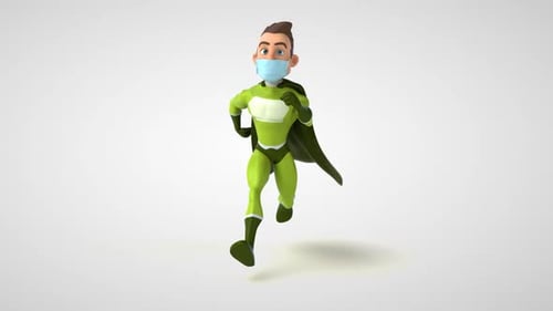 Fun cartoon superhero