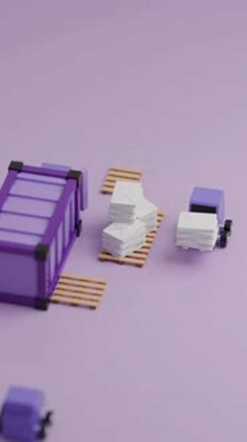 3D-Loop-Animation für zufriedenstellende Logistik