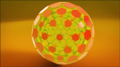 Dynamic Hexagonal Sphere Transformation and Burst Animation