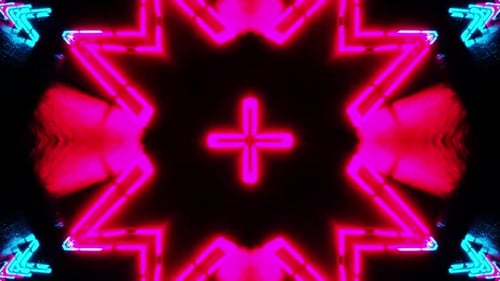Dynamic neon abstract pattern pulsates with vibrant blue and pink energy