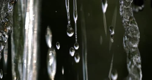 Waterfall near Rocamadour in the Lot, in the South West of France, Slow Motion 4K