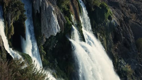 Waterfall View In Wild Nature 077