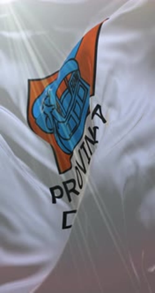 Waving Flag Animation with Province of Rimini Emblem