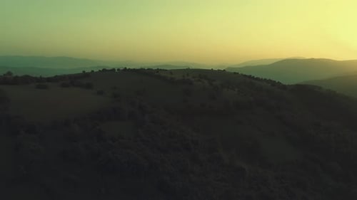 Cinematic Aerial Shot of an Endless Mountain and Forest Landscape