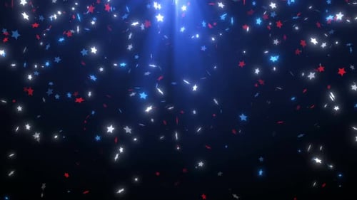 falling shiny stars celebration background