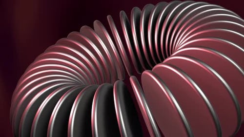 Matriz circular 3D vermelha 4K