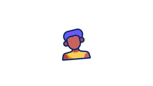 Animated Flat Design Person Icon
