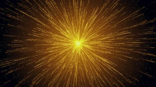 Abstrakter 3D-Sternenregen, goldener Staub, funkelnde Luxus-Partikel, die Bewegung erhöhen, Hintergrund