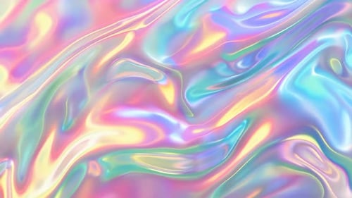 A rainbow colored iridescent holographic background with soft gradient colors.