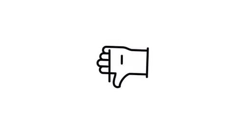 Hand-Drawn Thumbs Down Doodle Animation