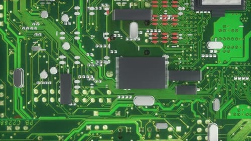 Camera Moves Around Computer Components