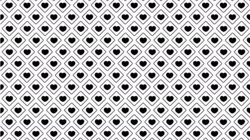 Minimalist Geometric Hearts Pulsing Pattern Loop