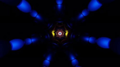 Vibrant Neon Hues Create a Mesmerizing Pulsation in a VJ Loop