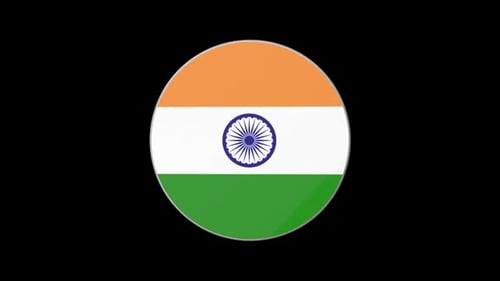 Rotating 3D Indian Flag Emblem Animation