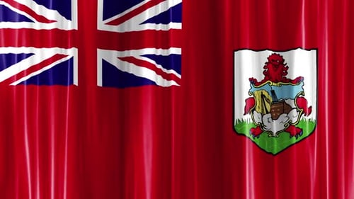 Waving Bermuda National Flag Seamless Animation