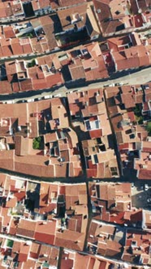 An Overhead Perspective Capturing a Densely Constructed Urban Landscape Viewed From the Air