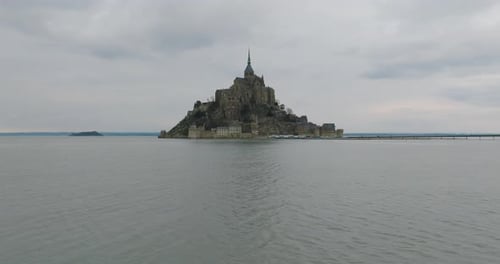 Aerial View of Mont Saint-Michel, Normandy, France