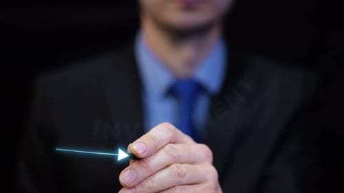 Investment Growth Chart Drawn by Hand