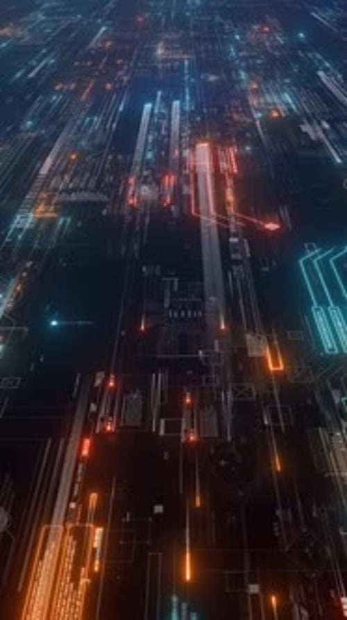 Vertical Video Stunning CG Animation Showcases Modern Technology