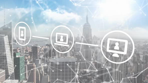 Animated Connectivity Network for Digital Devices, Miscellaneous Motion ...