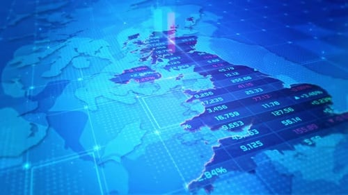 United Kingdom stock market and economic business growth