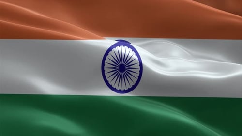 Realistic Waving India Flag Seamless Loop